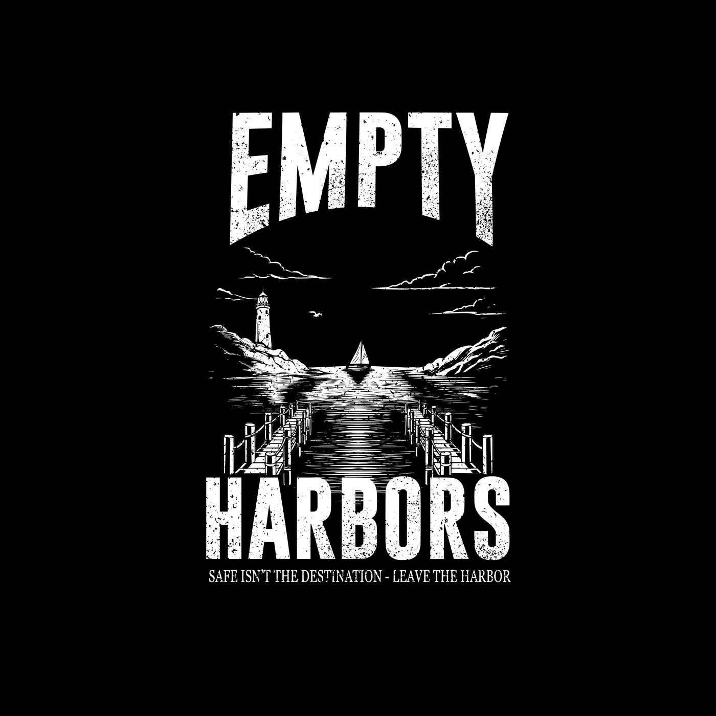 Empty Harbors harbor scene illustration